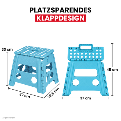 Klappbarer Tritthocker blau