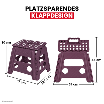 Klappbarer Tritthocker lila
