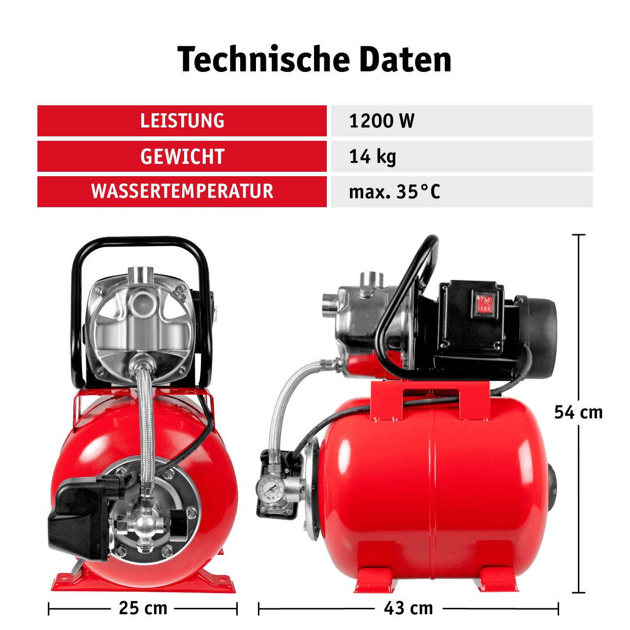 WALTER Hauswasserwerk 1 200 W